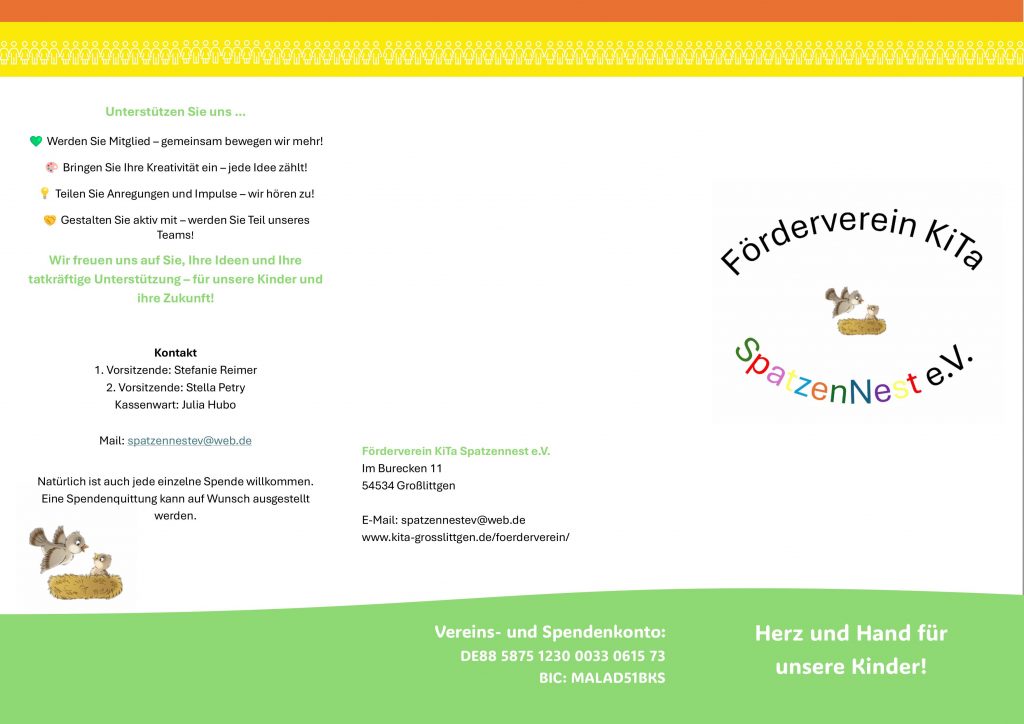 Flyer Förderverein KiTa Spatzennest